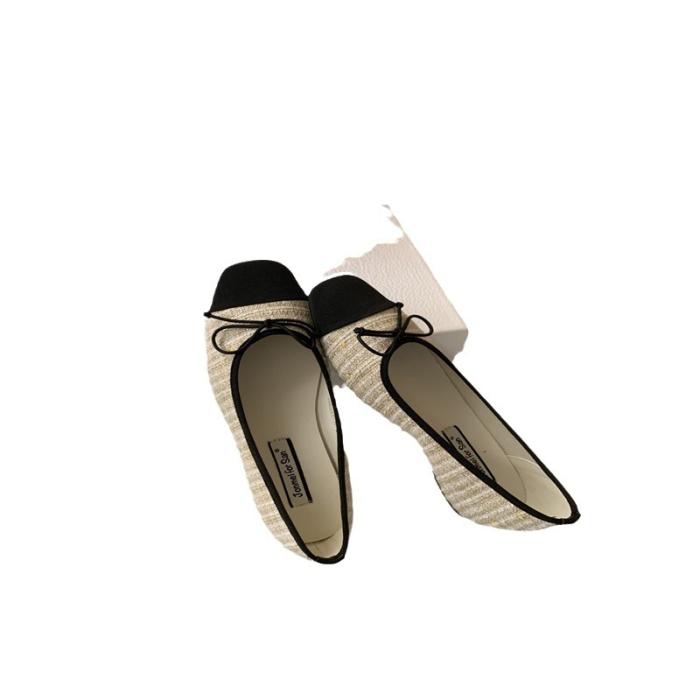 Femme Ballerines en raphia à finitions en cuir Veralli | Chaussures Plates Chaussures Femme Chaussures Plates