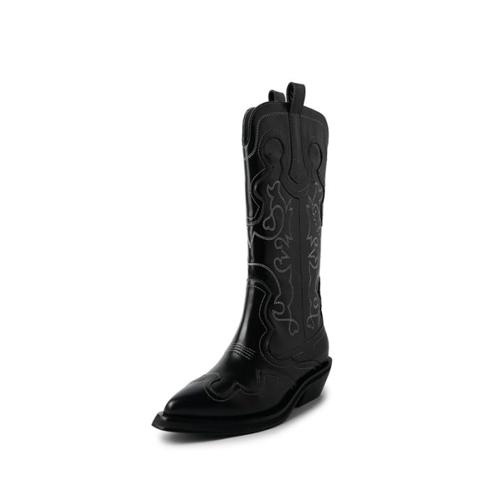 Femme Bottes cowboy en cuir à broderies | Bottes et Bottines Bottes et Bottines Bottes et Bottines