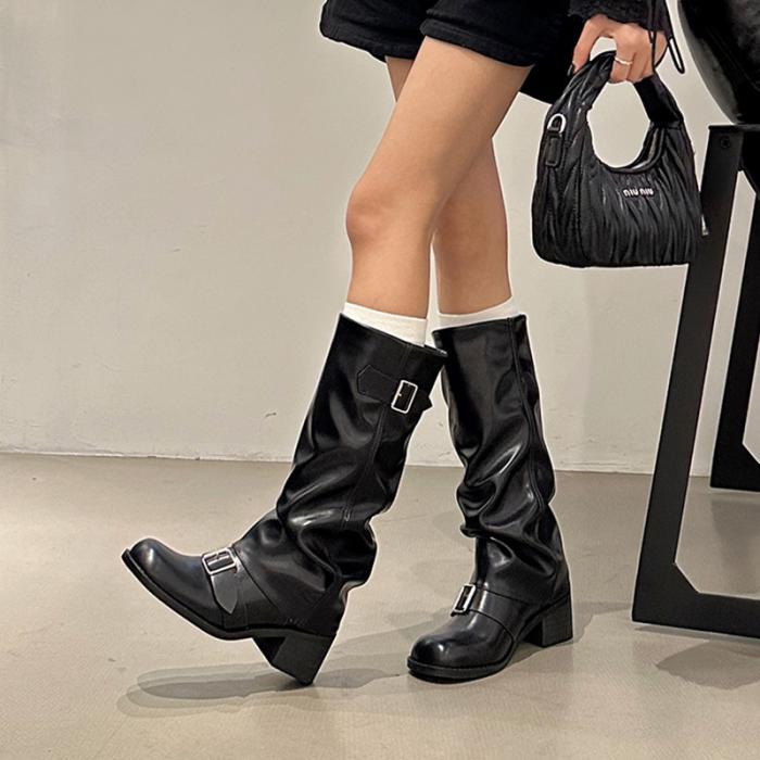 Femme Bottes en cuir à boucles Knife | Bottes et Bottines Bottes et Bottines Bottes et Bottines