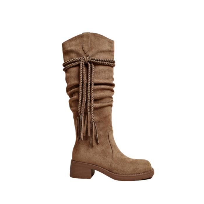 Femme Bottes en cuir à franges et à ornements Ademe | Bottes et Bottines Bottes et Bottines Bottes et Bottines