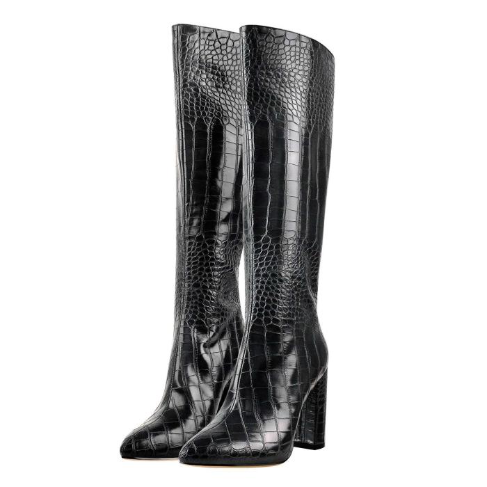 Femme Bottes en cuir effet croco Anja | Bottes et Bottines Bottes et Bottines Bottes et Bottines