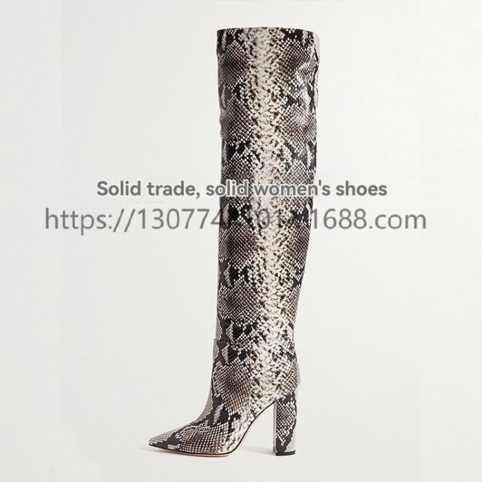 Femme Bottes en cuir effet serpent Anja | Bottes et Bottines Bottes et Bottines Bottes et Bottines