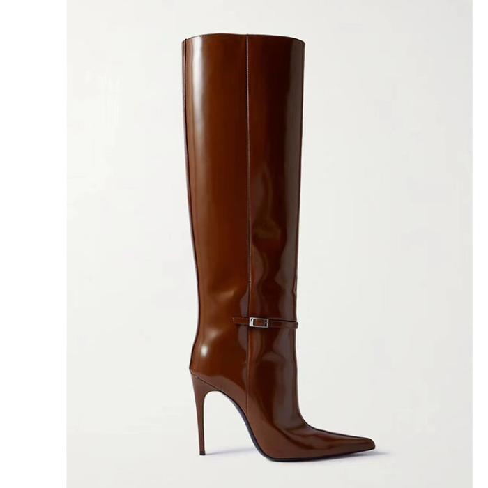 Femme Bottes en cuir glacé à boucles Vendôme | Bottes et Bottines Bottes et Bottines Bottes et Bottines