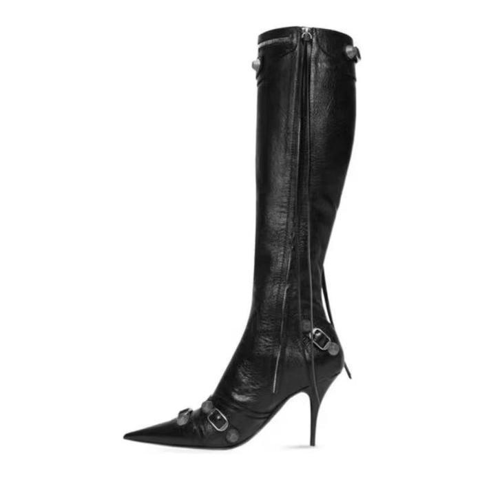 Femme Bottes en cuir texturé à ornements Cagole | Bottes et Bottines Bottes et Bottines Bottes et Bottines