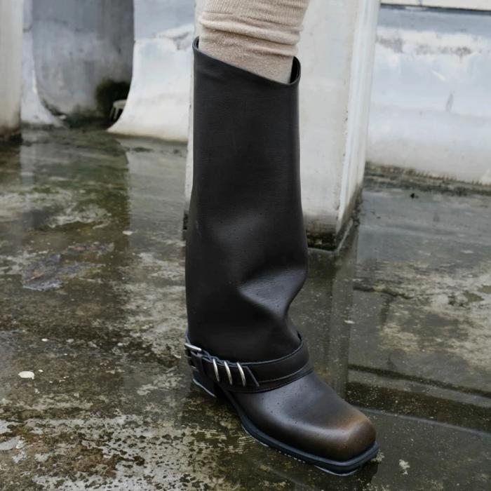 Femme Bottines en cuir à nœuds | Bottes et Bottines Bottes et Bottines Bottes et Bottines