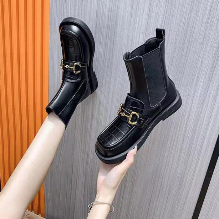 Femme Bottines en cuir glacé à ornements | Bottes et Bottines Bottes et Bottines Bottes et Bottines