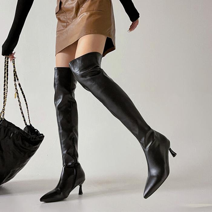 Femme Cuissardes en cuir Avenue | Bottes et Bottines Bottes et Bottines Bottes et Bottines