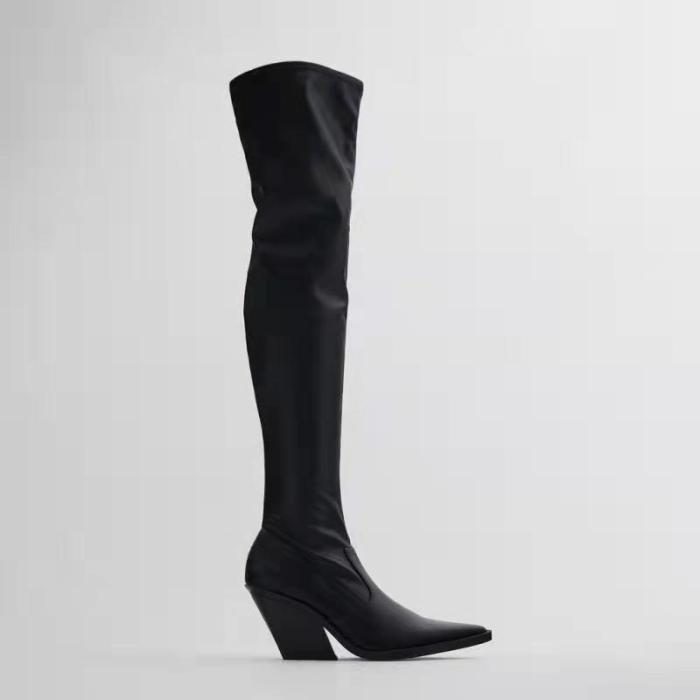 Femme Cuissardes en cuir synthétique stretch Vegas | Bottes et Bottines Bottes et Bottines Bottes et Bottines