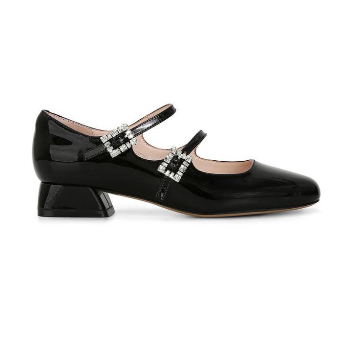 Femme Escarpins babies en cuir verni à cristaux Mini Très Vivier | Escarpins Chaussures Femme Escarpins