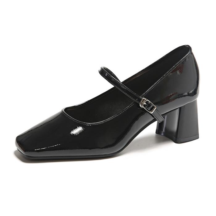 Femme Escarpins babies en cuir verni Charlotte | Escarpins Chaussures Femme Escarpins