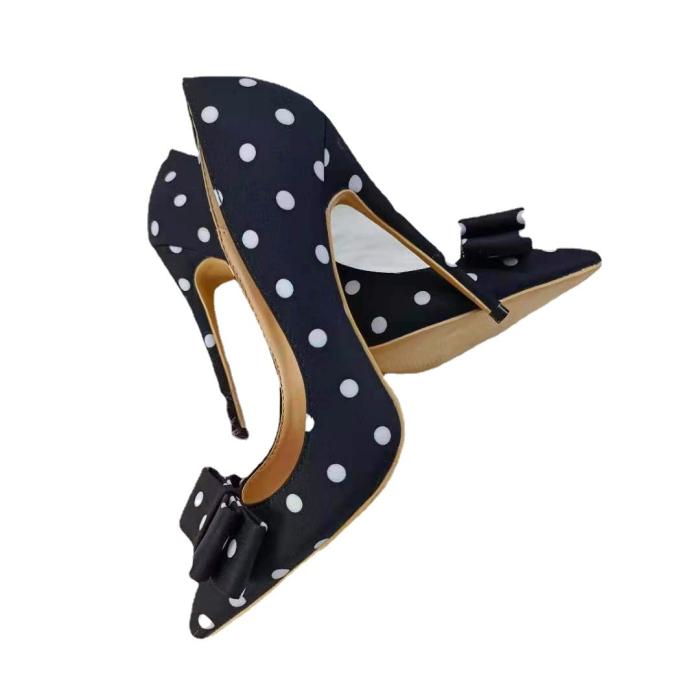 Femme Escarpins en cuir à pois métallisés Bow Tie 50 | Escarpins Chaussures Femme Escarpins