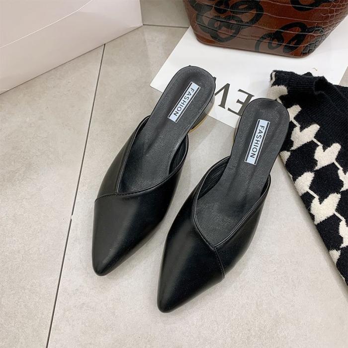 Femme Mules à bouts pointus en cuir Ballerimu | Chaussures Plates Chaussures Femme Chaussures Plates