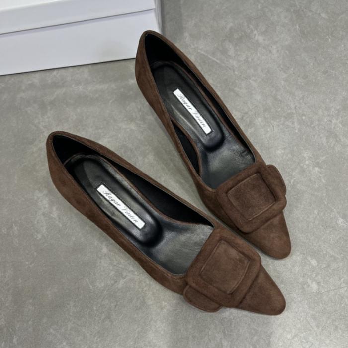 Femme Mules en daim à boucles Maysale 50 | Escarpins Chaussures Femme Escarpins