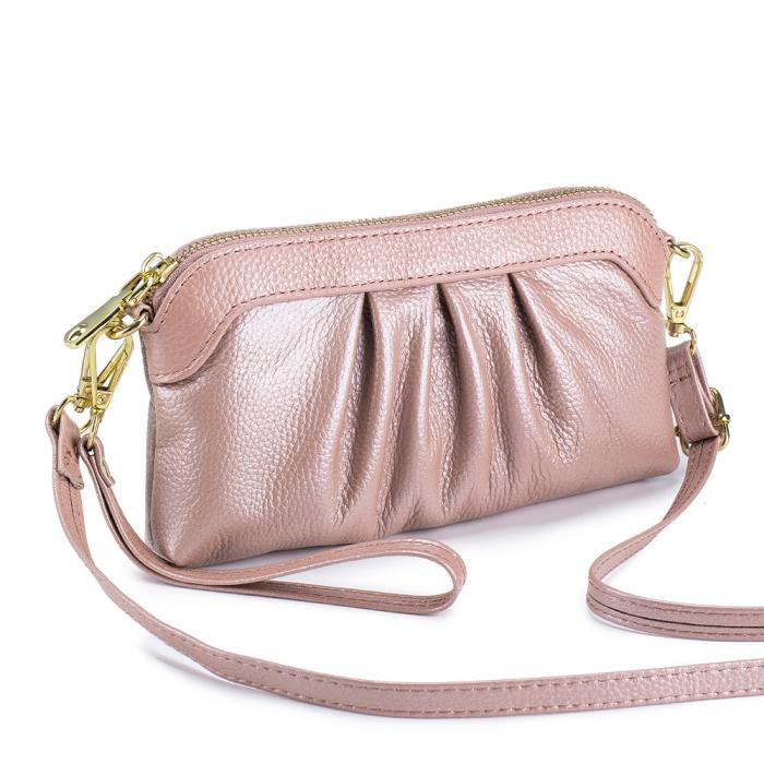 Femme Pochette en cuir métallisé tressé Secret | Pochettes Pochettes Femme