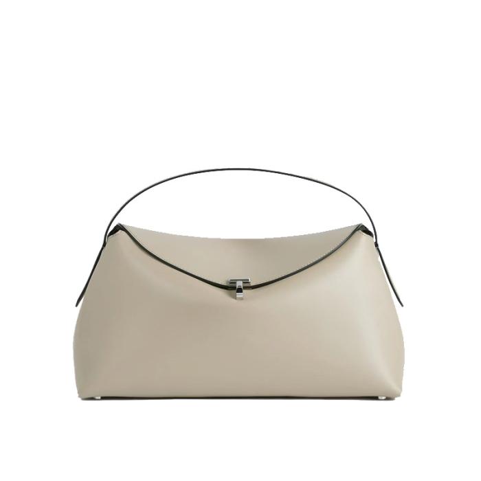 Femme Pochette en toile de coton à finitions en cuir T-Lock | Pochettes Pochettes Femme