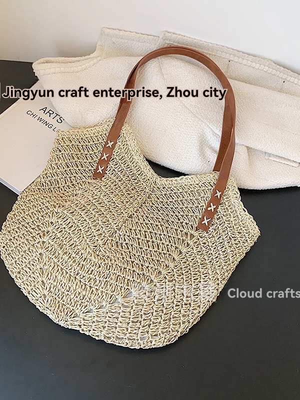 Femme Sac à main en raphia à finitions en cuir Petal Basket x Paula’s Ibiza | Sacs à Main Sacs à Main Femme