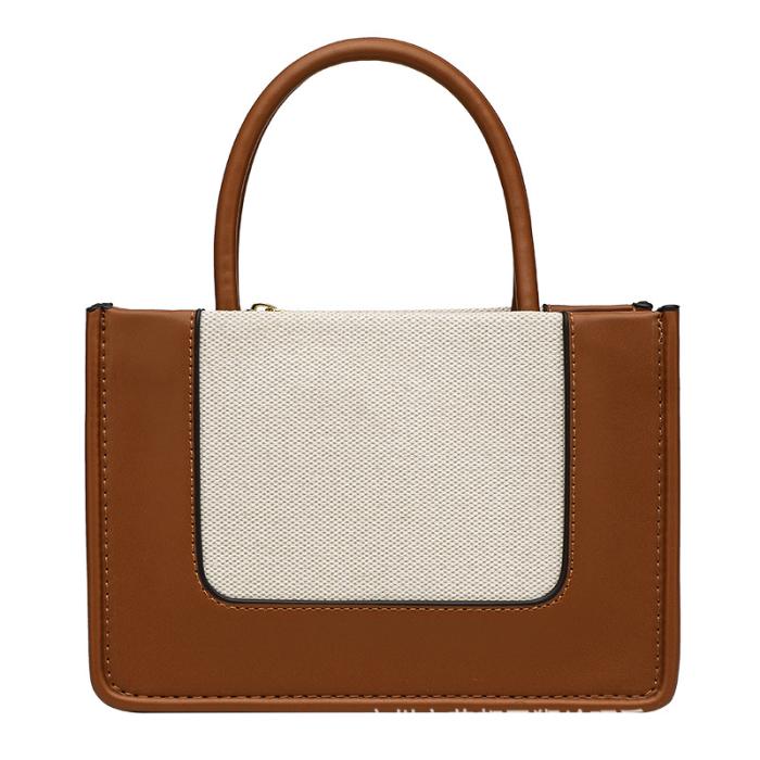 Femme Sac porté épaule en cuir à finitions en toile Kate Small | Sacs à Bandoulière Sacs à Bandoulière Femme