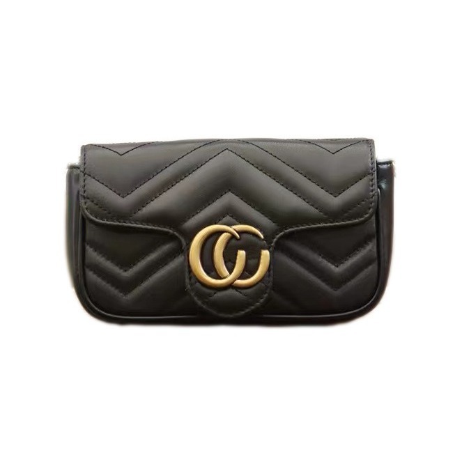 Femme Sac porté épaule en cuir à surpiqûres GG Marmont Super Mini | Mini-Sacs Mini-Sacs Femme