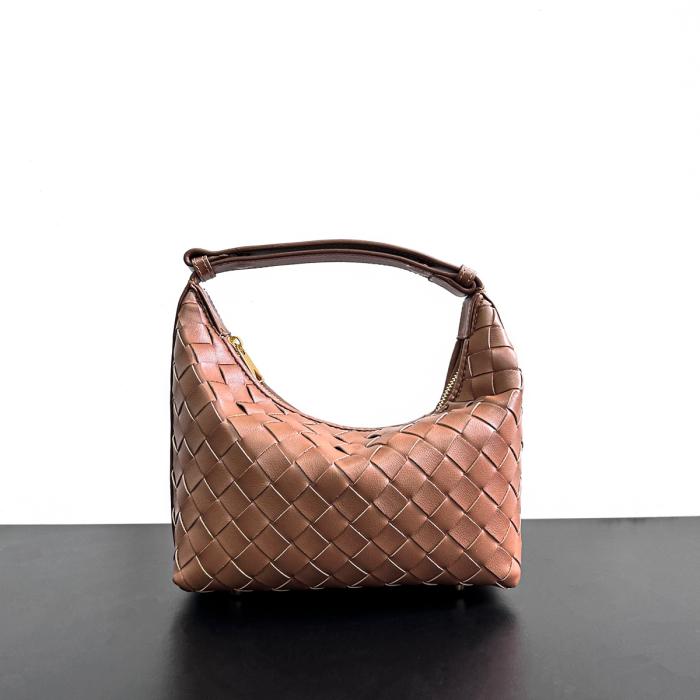 Femme Sac porté épaule en cuir intrecciato Mini Wallace | Sacs Porté Épaule Sacs Femme Femme