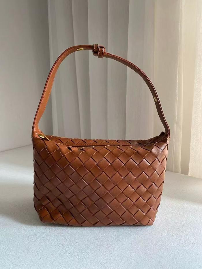 Femme Sac porté épaule en cuir intrecciato Mini Wallace | Sacs Porté Épaule Sacs Femme Femme