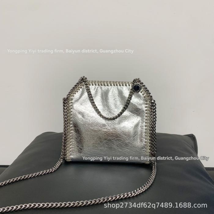 Femme Sac porté épaule en cuir végétarien craquelé métallisé Falabella Tiny | Mini-Sacs Mini-Sacs Femme