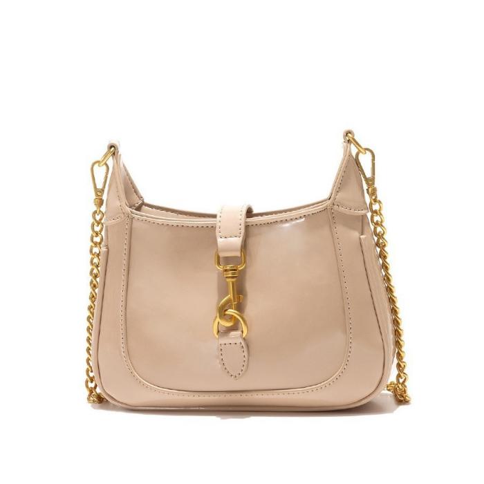 Femme Sac porté épaule en cuir verni froissé Jackie Notte Mini | Mini-Sacs Mini-Sacs Femme