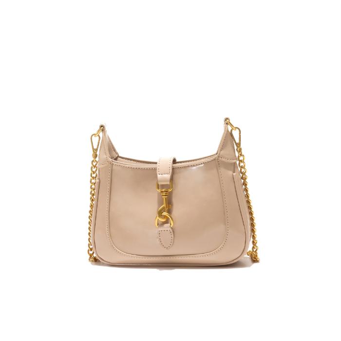 Femme Sac porté épaule en cuir verni froissé Jackie Notte Mini | Sacs de Soirée Mini-Sacs Femme