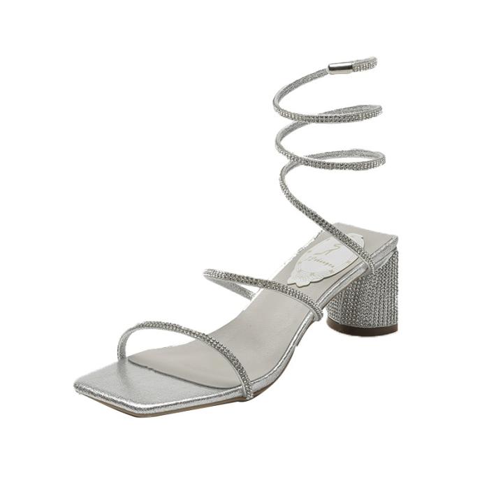 Femme Sandales en satin à cristaux Cleo | Sandales Chaussures Femme Femme